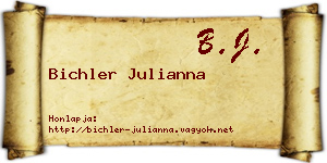 Bichler Julianna névjegykártya